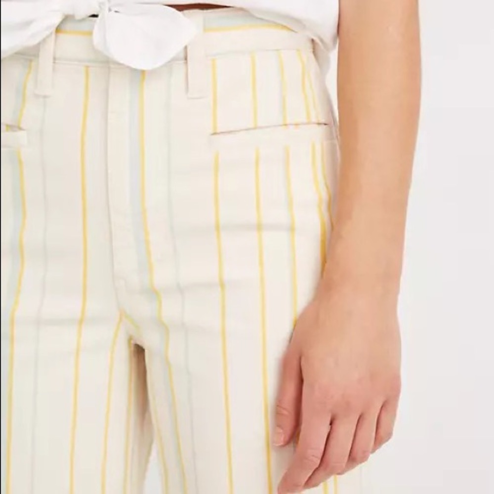 emmett wide-leg crop pants in stripe